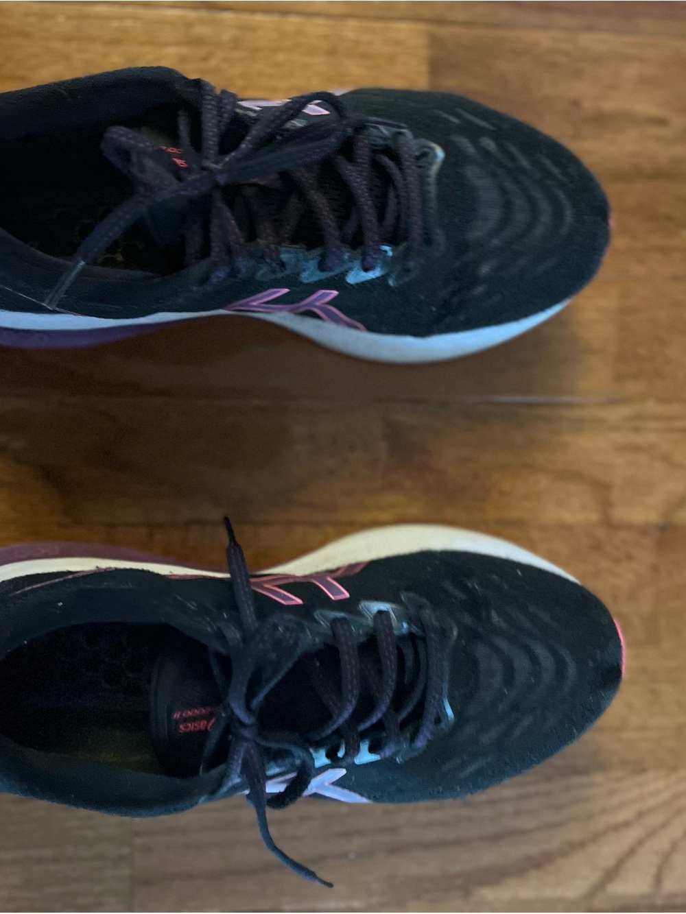 ASICS Black Running Shoes with Pink Accents - Picture 2 of 7